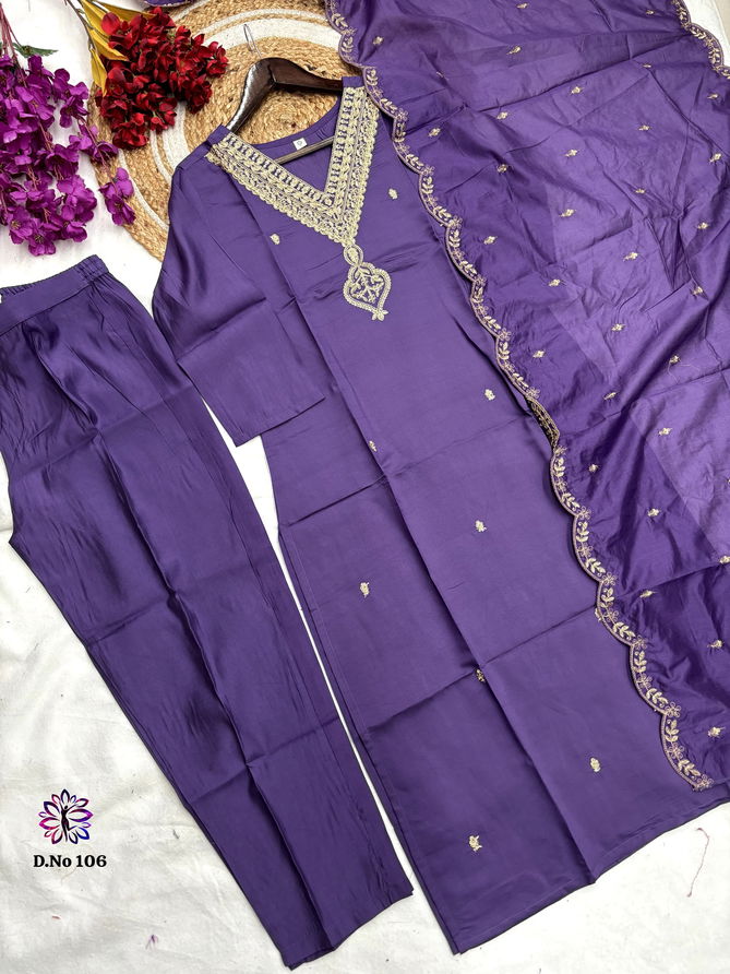 KF 106 Kalaai Viscose Chanderi Embroidery Kurti With Bottom Dupatta Orders In India